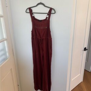 Burgundy Overalls